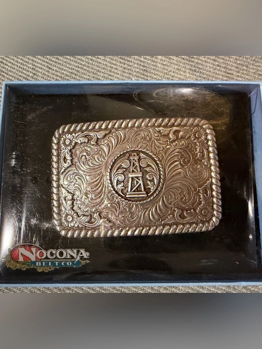 Nocona Belt Co. Oil Rig Belt Buckle